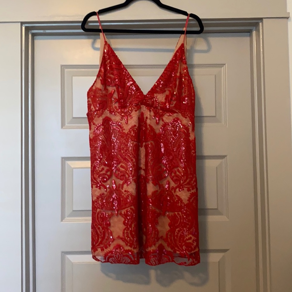 Free People Night Shimmers Sequin Mini Dress